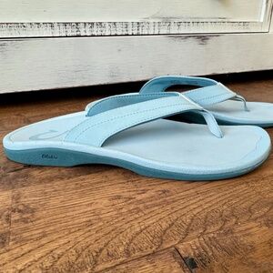 New Olukai Ohana Misty Blue Sandals Thong Women's Size 9